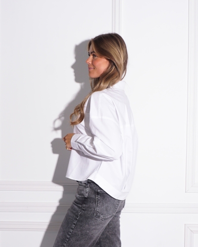 YAYA WITTE BLOUSE MET BATWING MOUW