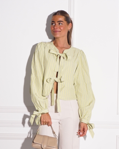 Harper & Yve JOSIE BLOUSE GROEN STREEP 