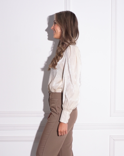SHINY BLOUSE LOUISE ECRU 