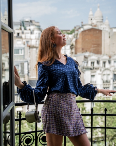 Gossip the Label HARTJES BLOUSE ANAIS BLAUW