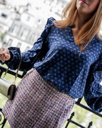 HARTJES BLOUSE ANAIS BLAUW