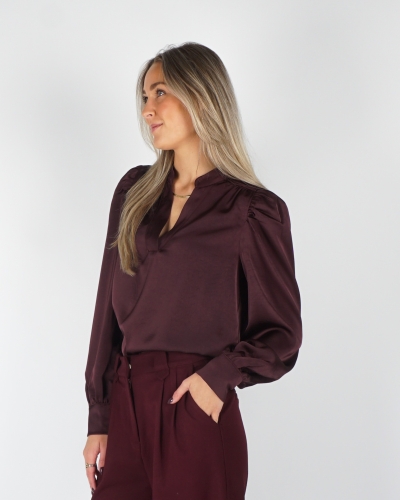 BLOUSE ROSSLYN BURGUNDY 