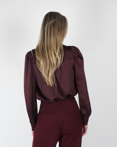 BLOUSE ROSSLYN BURGUNDY 