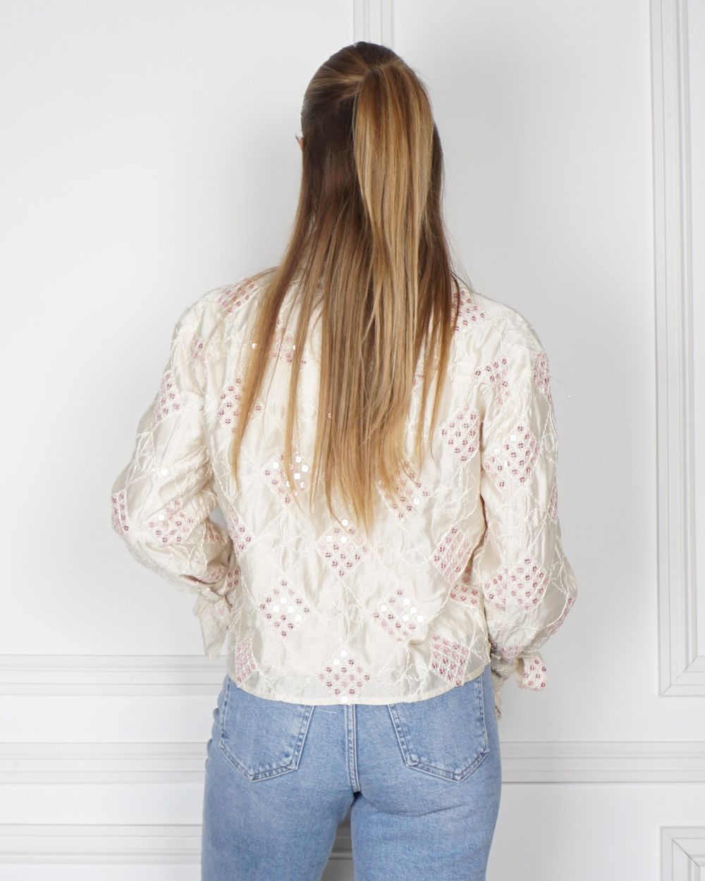 BLOUSE LOES ECRU ROZE