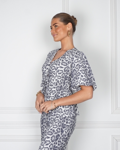 Refined Department POPPY BLOUSE LEOPARD