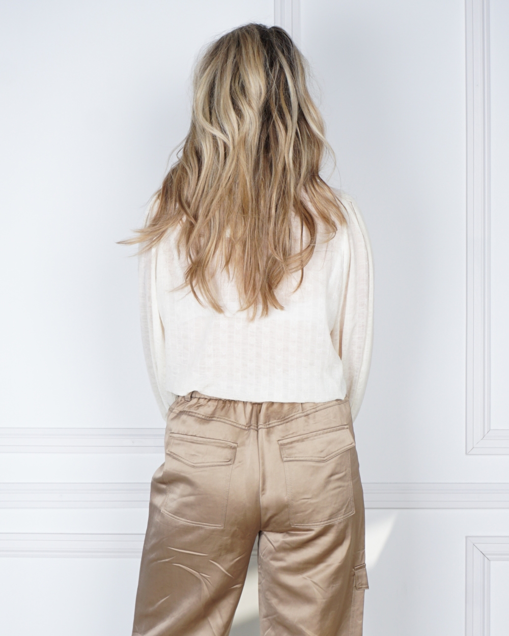 BLOUSE MET HARTJES LICHT GEEL