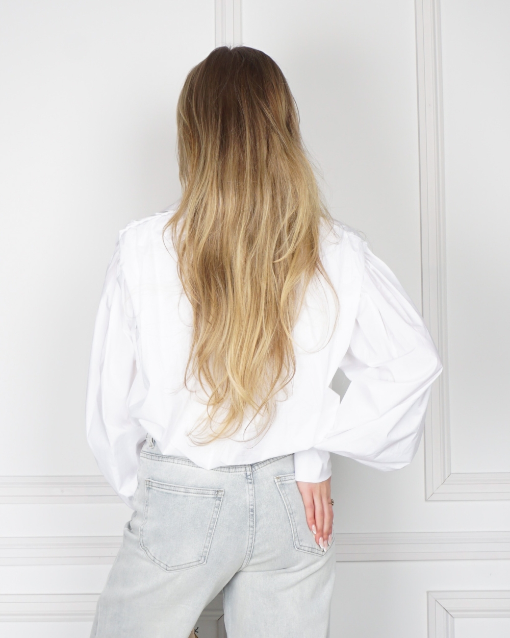 CROPPED BASIC BLOUSE WIT