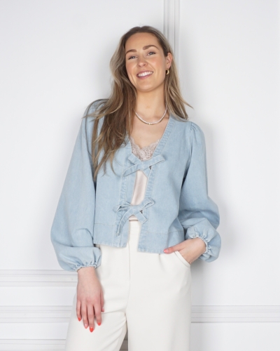 Gossip DENIM BOW BLOUSE 