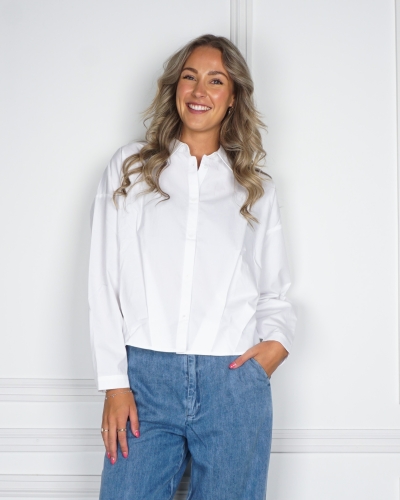 BLOUSE MET PLOOIDETAILS WIT