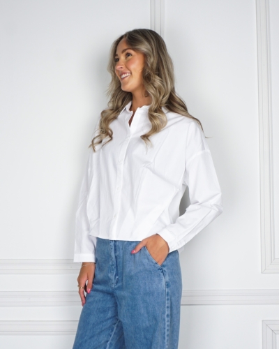 BLOUSE MET PLOOIDETAILS WIT
