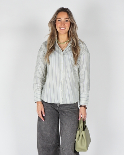 Only BLOUSE GESTREEPT GROEN