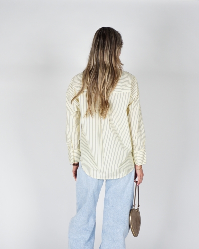 BLOUSE GESTREEPT GEEL