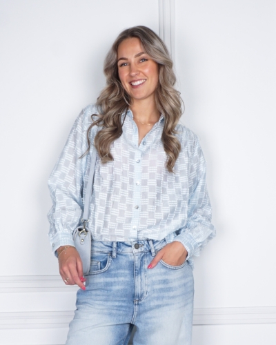 Nukus BLOUSE FENNE LICHT BLAUW