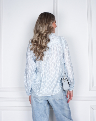 BLOUSE FENNE LICHT BLAUW