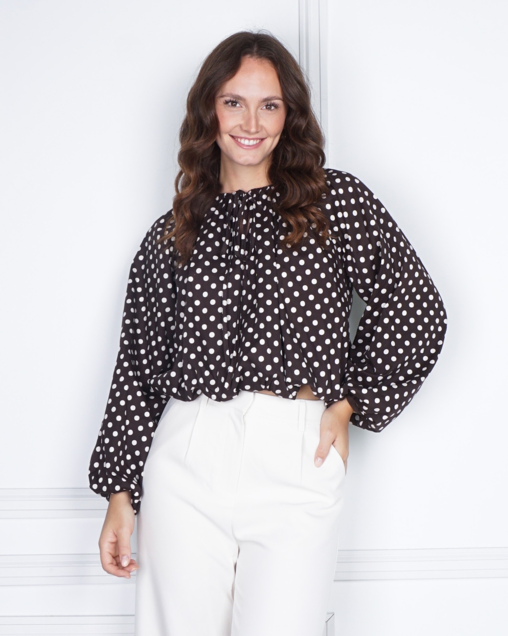 BLOUSE POLKA DOT BRUIN