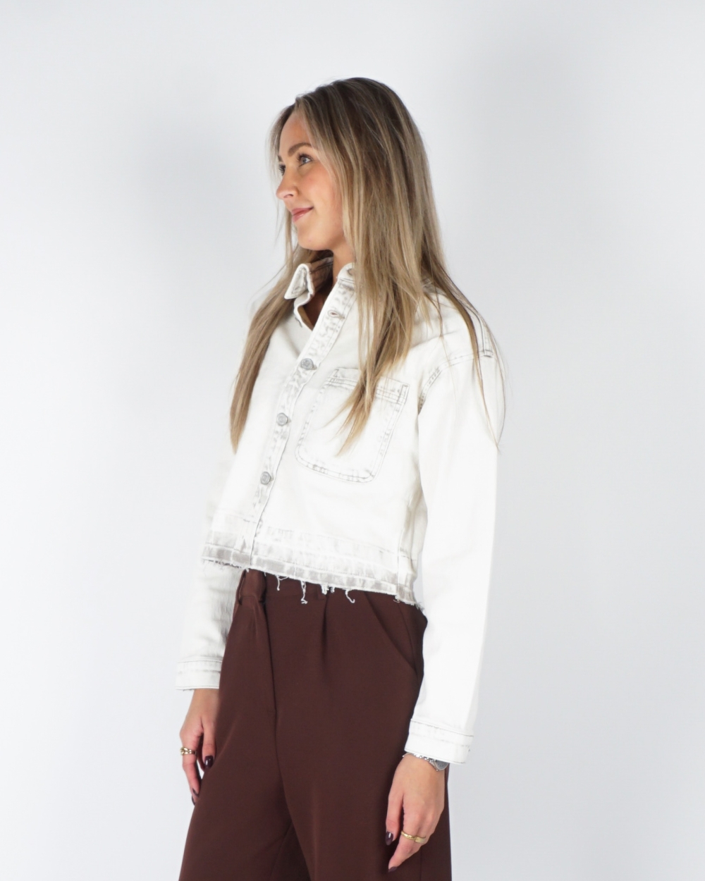 DENIM BLOUSE ECRU