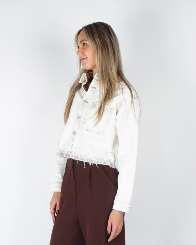 Gossip DENIM BLOUSE ECRU