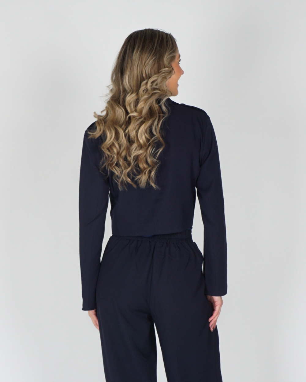 BLOUSE SNOW DONKERBLAUW