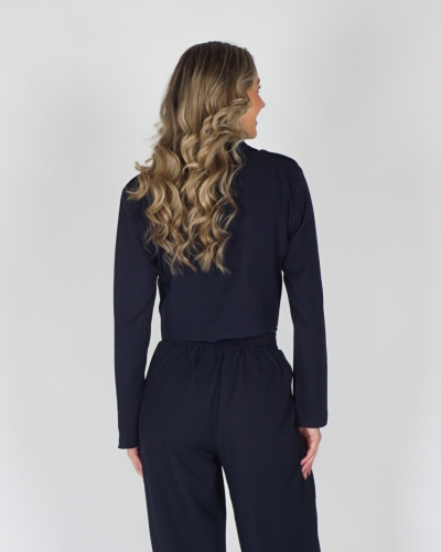 BLOUSE SNOW DONKERBLAUW