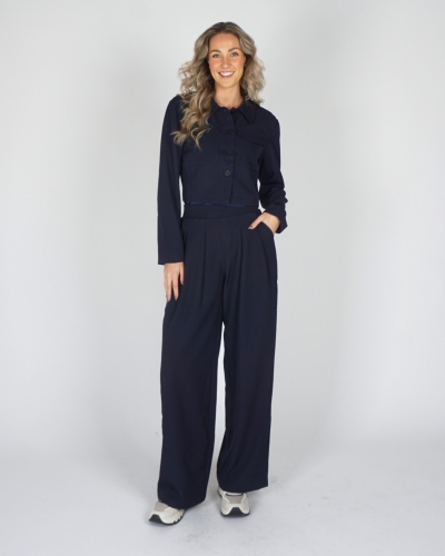 BLOUSE SNOW DONKERBLAUW