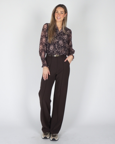 BLOUSE CAMISA ZWART