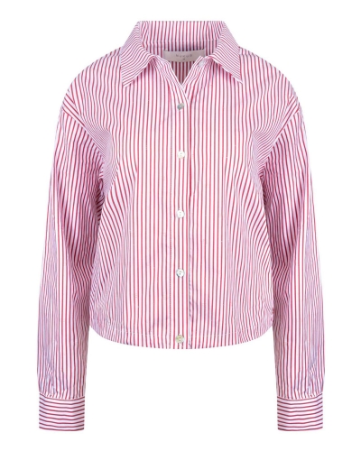 BLOUSE ARIANA STRIPE ROOD/WIT