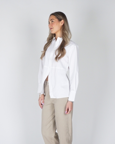 YAYA Poplin blouse met splitdetail 01-201199-601