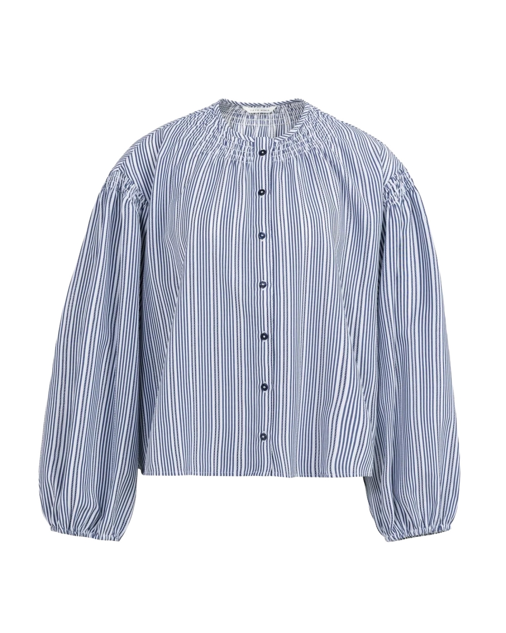 GESTREEPTE BLOUSE BLAUW