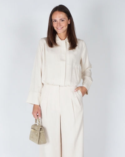 YAYA Linen blouse jacket with draws 01-201216-605