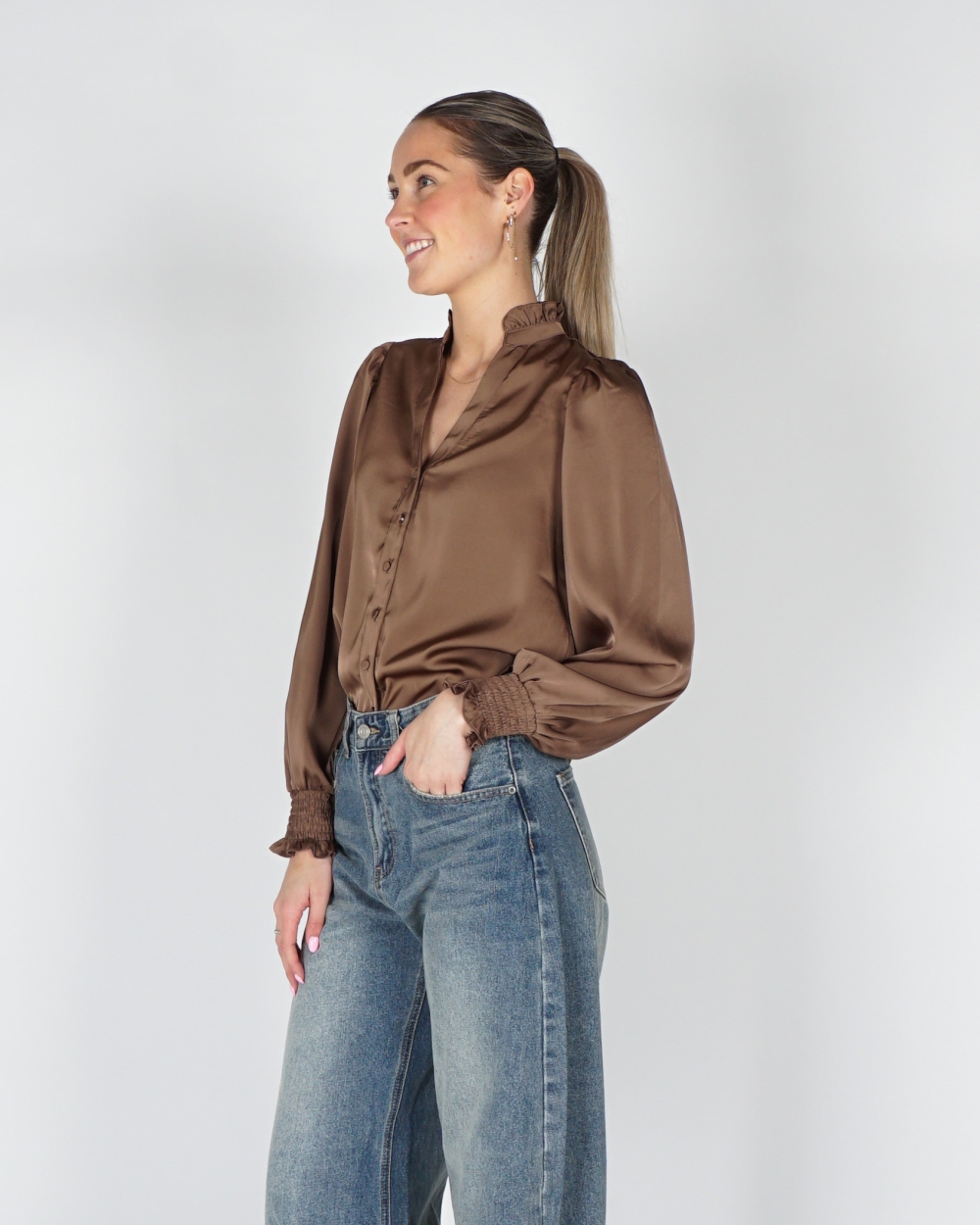 BLOUSE DELSIE BRUIN