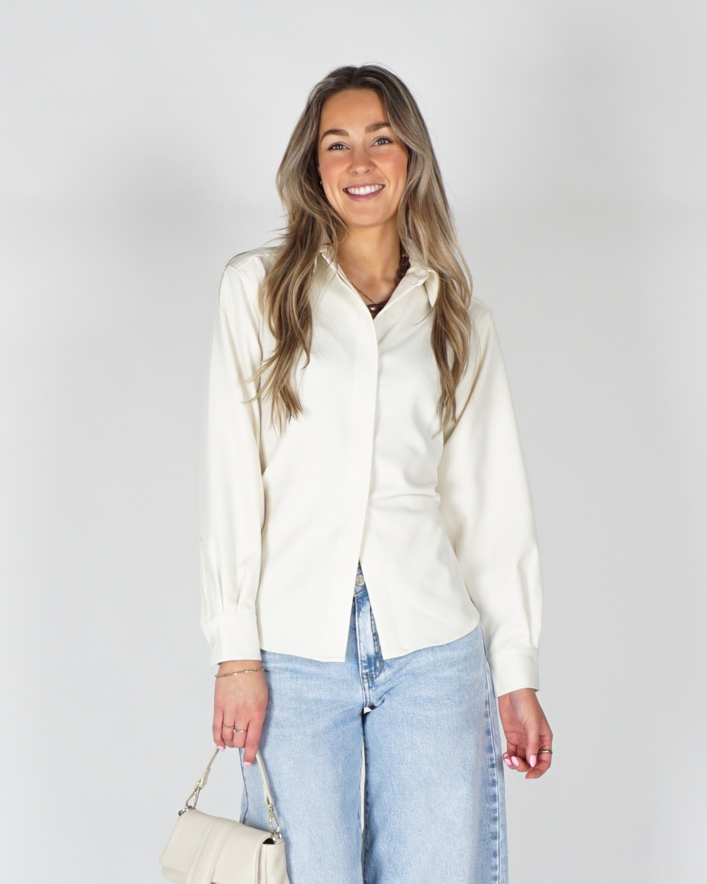 GETAILLEERDE BLOUSE WALDIS ECRU