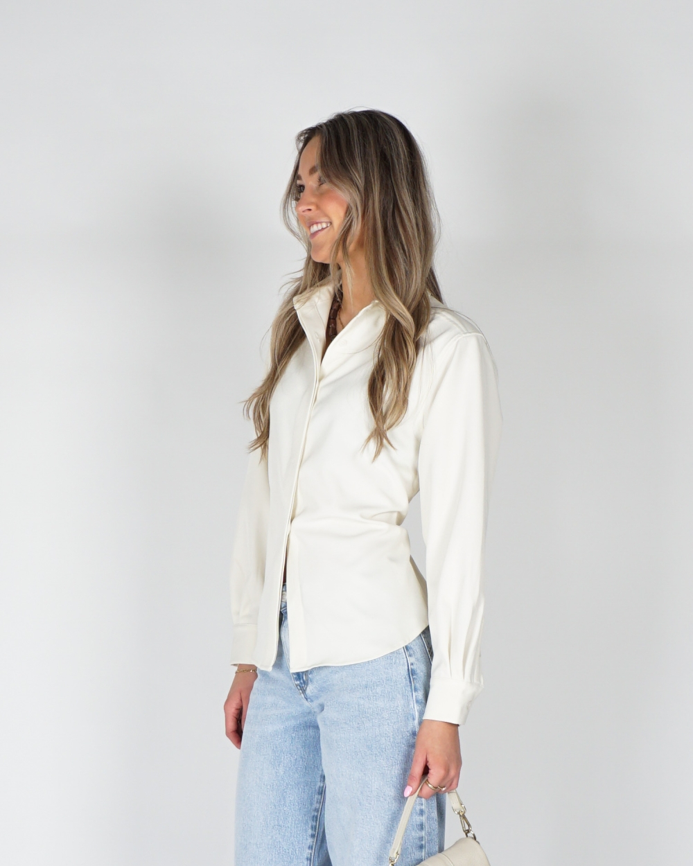 GETAILLEERDE BLOUSE WALDIS ECRU