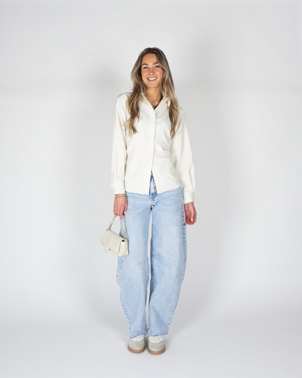 GETAILLEERDE BLOUSE WALDIS ECRU