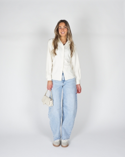 GETAILLEERDE BLOUSE WALDIS ECRU