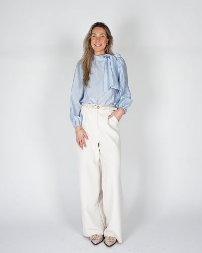 BLOUSE SELENE LICHTBLAUW