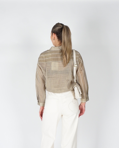 GESTREEPTE CROPPED BLOUSE NELLY GROEN