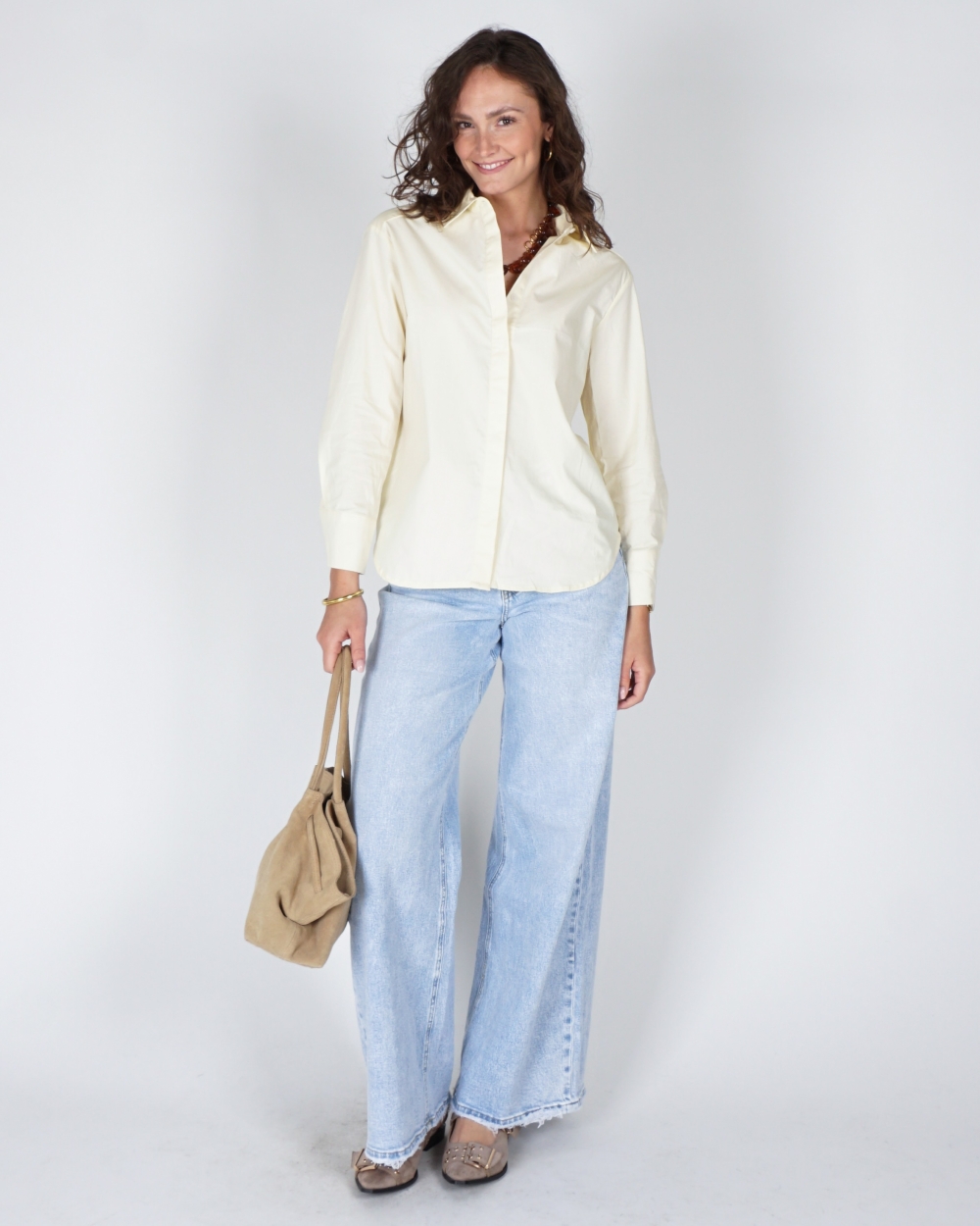 OVERSIZED BASIC BLOUSE LICHTGEEL 