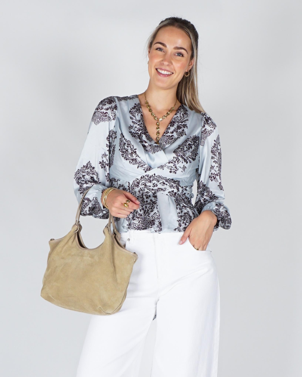 Neo Noir BLOUSE RISTA Lichtblauw