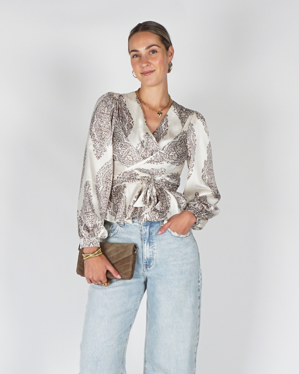 BLOUSE RISTA ECRU TAUPE