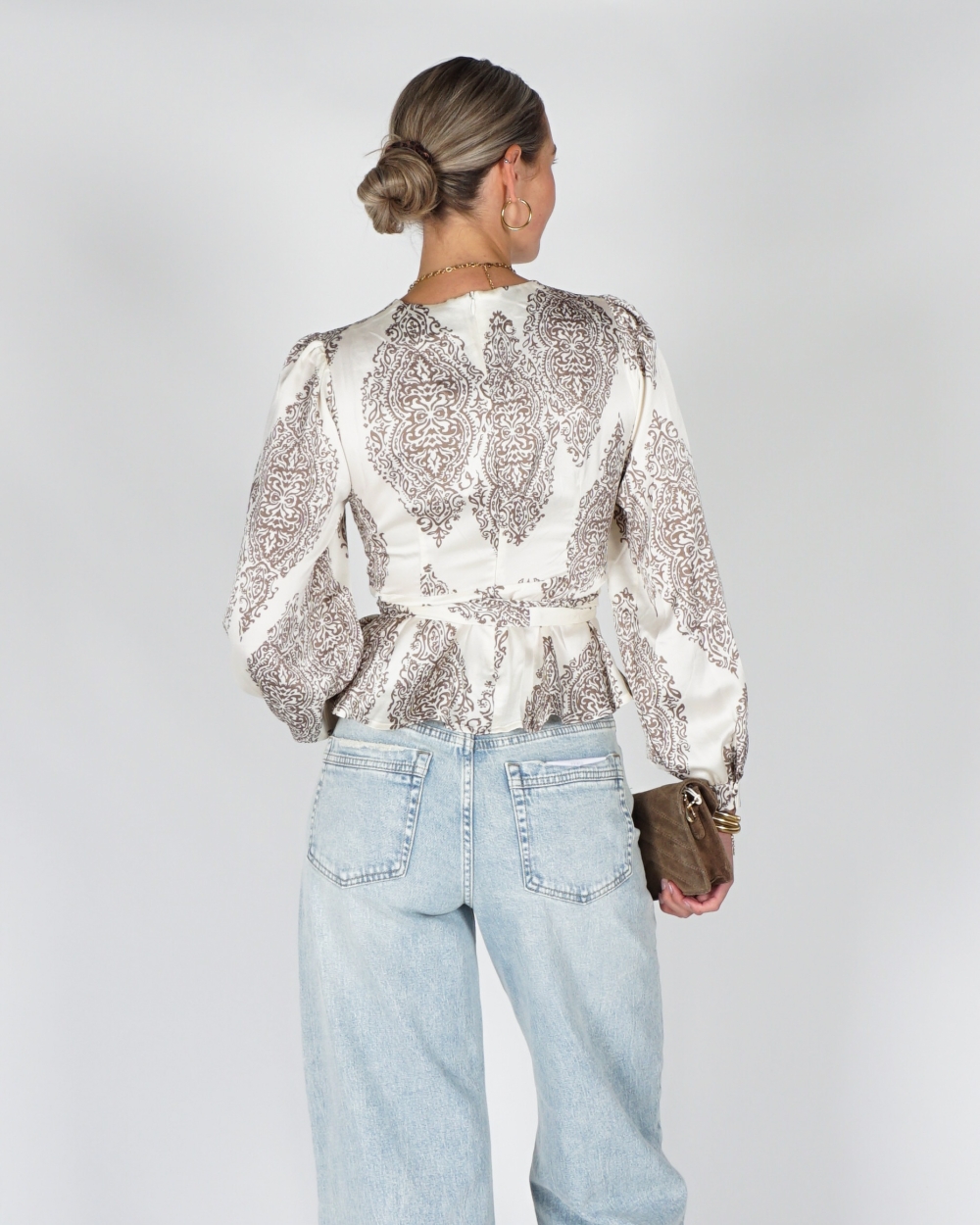 BLOUSE RISTA ECRU TAUPE