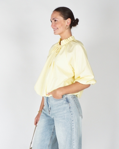 Gossip BALLON BLOUSE MET 3/4 MOUW GEEL