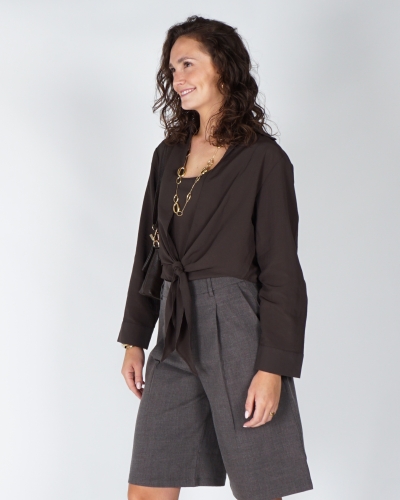 YAYA Twinset geknoopte blouse en si 01-201231-607