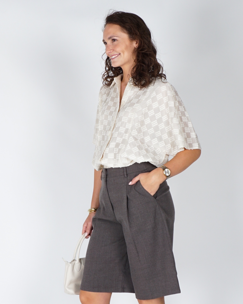 JACQUARD BLOUSE ECRU