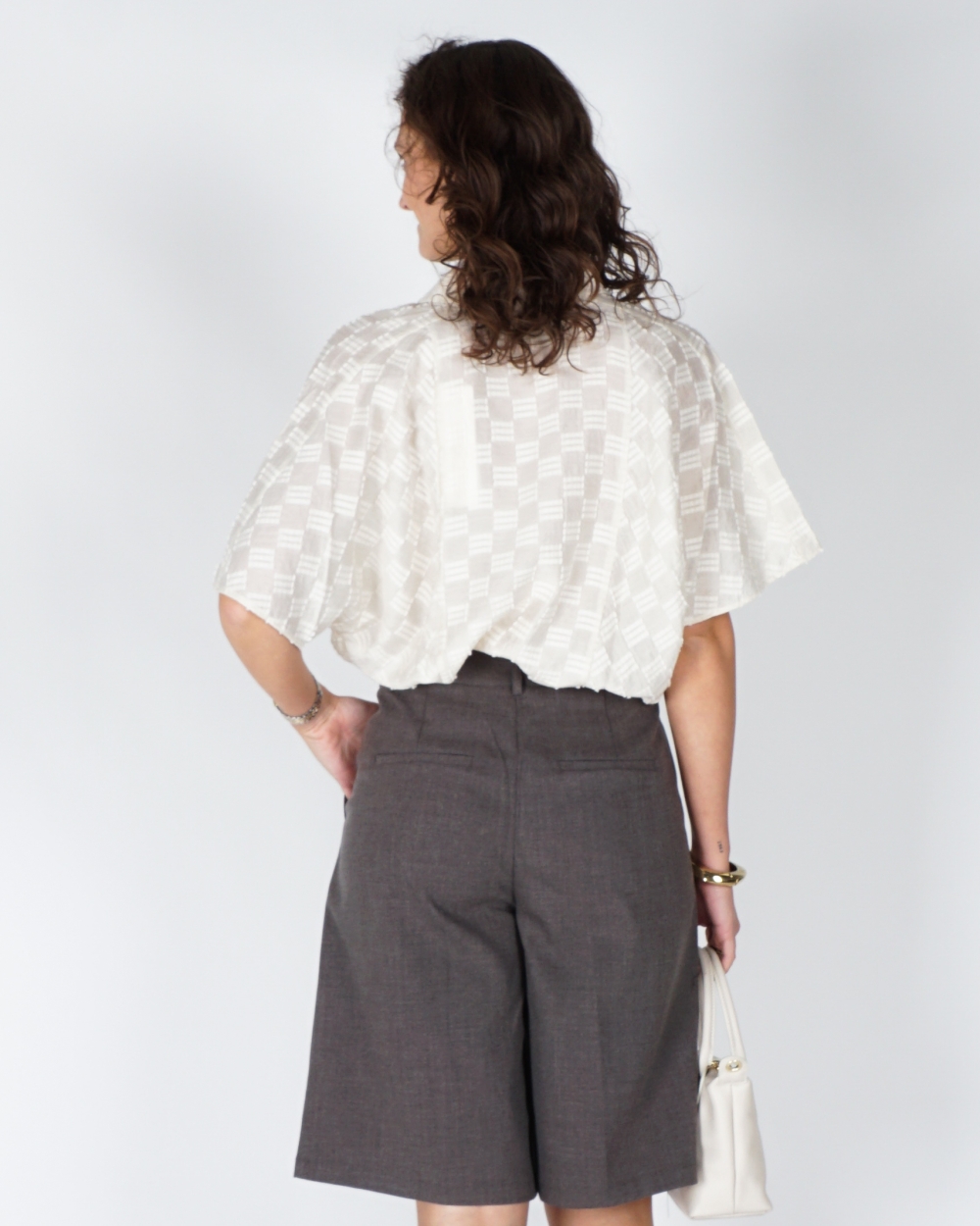 JACQUARD BLOUSE ECRU