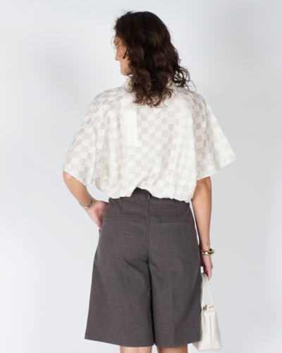 JACQUARD BLOUSE ECRU