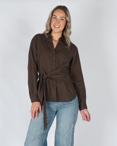 YAYA Blouse met lange mouwen en kno 01-201242-609
