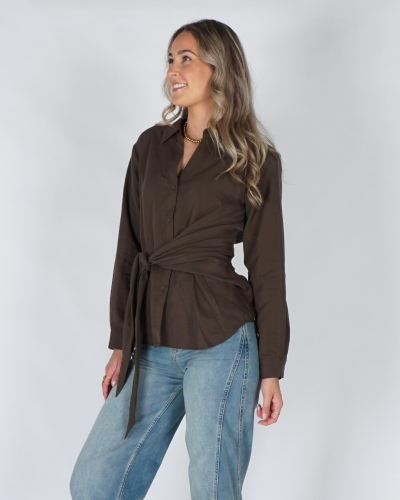 YAYA Blouse met lange mouwen en kno 01-201242-609