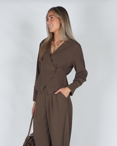 Neo Noir RELINE CREPE BLOUSE Groen