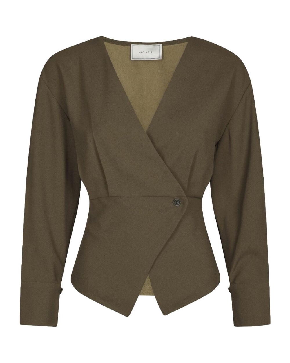 Neo Noir RELINE CREPE BLOUSE Groen
