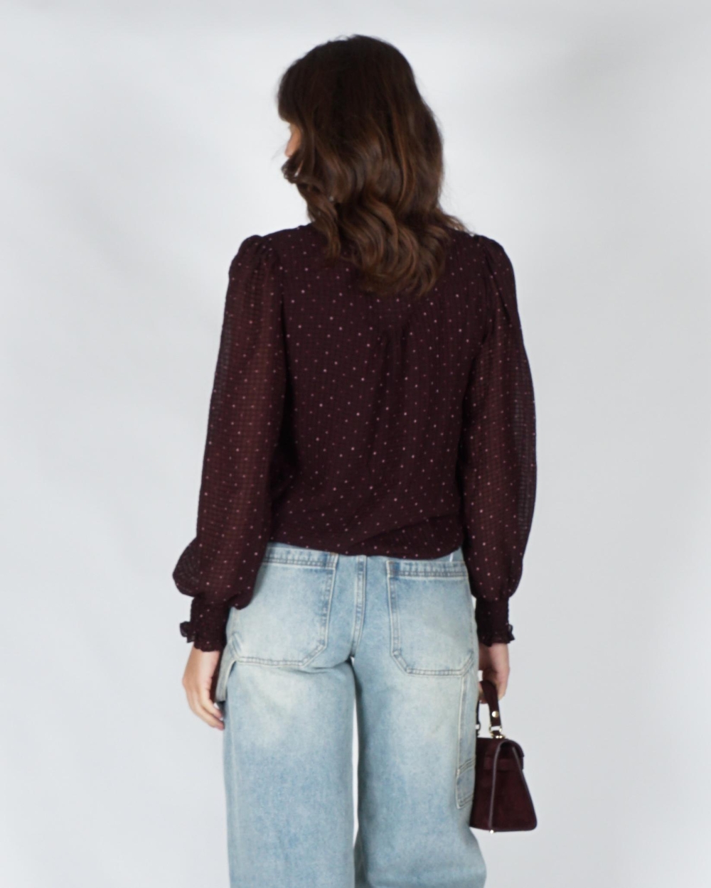 Neo Noir ASTRIDA DOTTED BLOUSE Rood